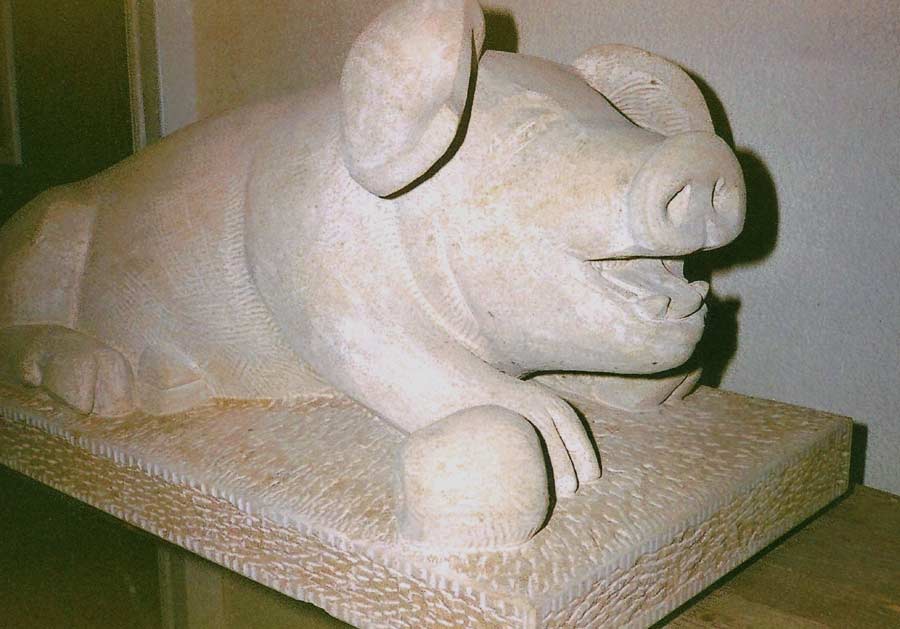 schwein skulptur